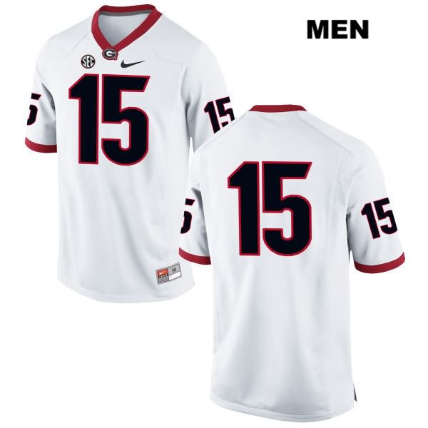 Georgia Bulldogs Men's D'Andre Walker #15 NCAA No Name Authentic White Nike Stitched College Football Jersey VRE3656MS